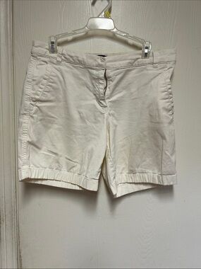 J. Crew Women's Cream Casual Cotton Bermuda Shorts
